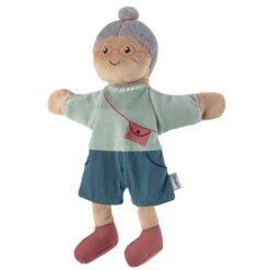 Handpuppe Oma mit Tasche