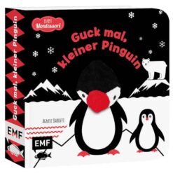Kontrastbuch für Babys mit Fingerpuppe: Guck mal, kleiner Pinguin